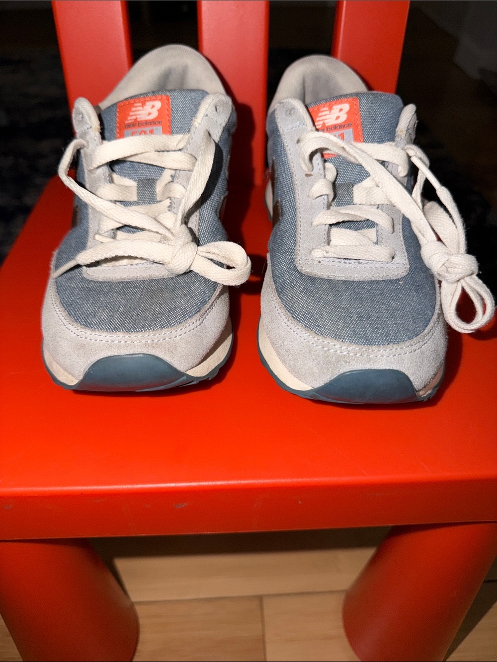 New Balance Kids Blue and Gray Lace-Up Sneakers